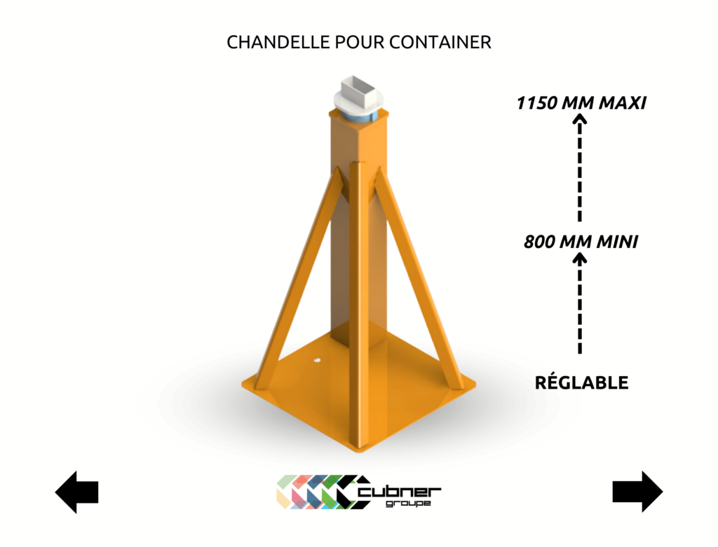 Chandelle pour conteneur maritime dry ou reefer frigorifique