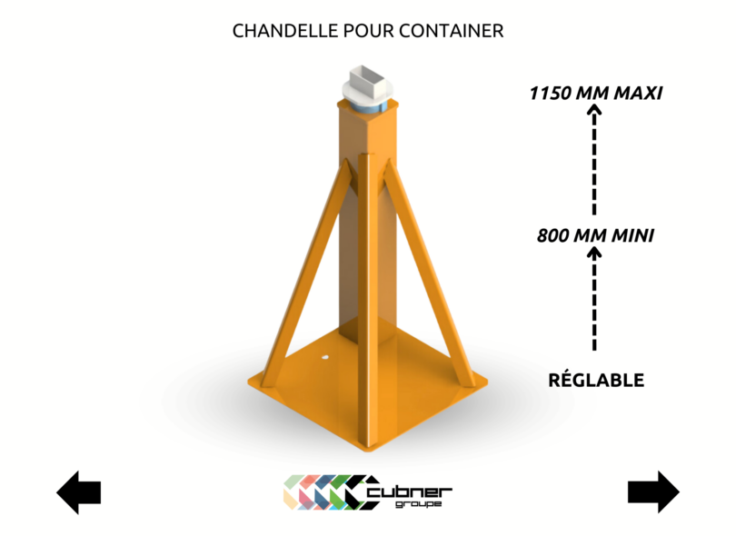 Chandelle pour conteneur maritime dry ou reefer frigorifique