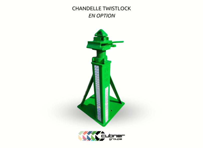 Chandelle twistlock pour conteneur maritime dry ou reefer frigorifique