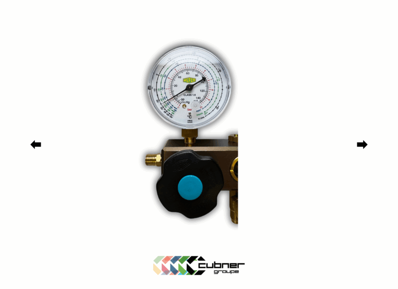 Kit Manomètres de réfrigération pour conteneur - Manifold by-pass REFCO 2 voies R134 R404 R507