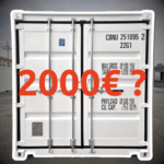 Prix d'un conteneur 20 pieds premier voyage
