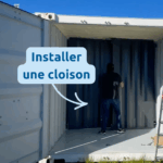 Cloison séparation amovible et sans perçage pour conteneur maritime