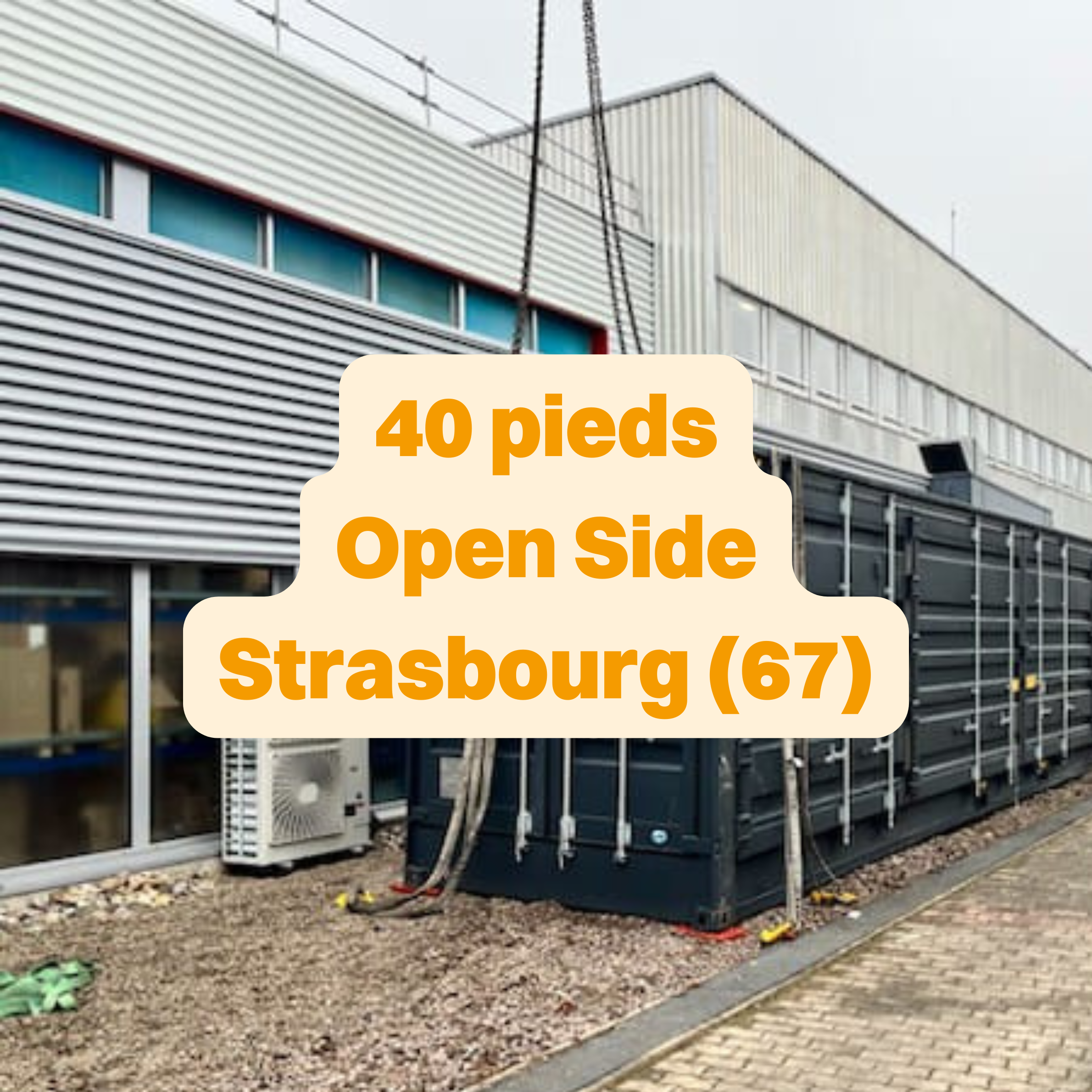 Livraison d&rsquo;un Container 40 Pieds Open-Side à Strasbourg pour une Brasserie de renom à Strasbourg.
