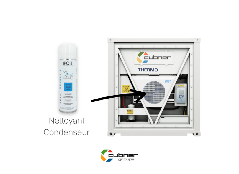 Nettoyage entretien condenseur extérieur conteneur frigorifique Cubner
